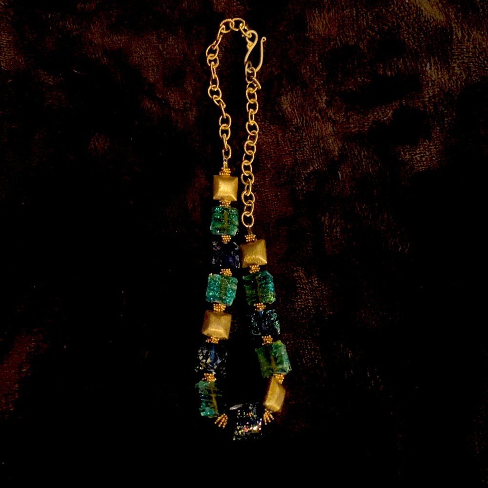 Glass and Metal Necklace